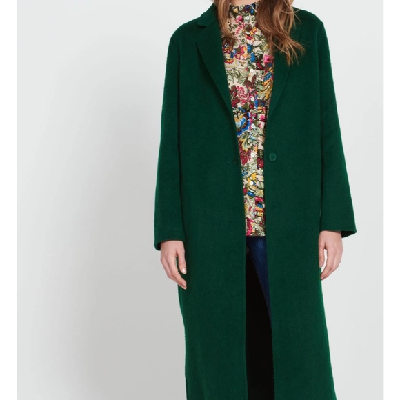 Sandro Green Wool Coat - Picture 1 of 9